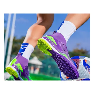Футбольні сороконіжки Tezaz Soft Ground фіолетовий — фото 10